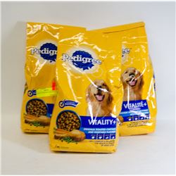 3 BAGS OF PEDIGREE DOG FOOD