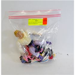 BAG OF VINTAGE TOYS HE MAN PINK PANTHER ETC.