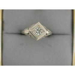  ANTIQUE 14k Diamond Engagement Ring #839022