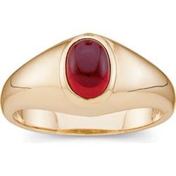 Gents 14k Gold Ring GENUINE GARNET #839024
