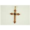 Image 1 : PENDANT CROSS w GARNETS  #839029