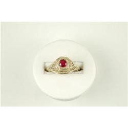 Antique  Filigree Ring RUBY .50 CTS! #839035