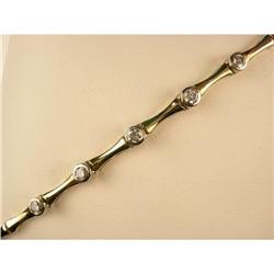 14k Gold Bracelet 5  DIAMONDS ! #839042