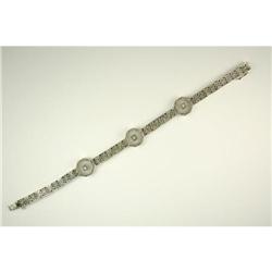  Filigree Bracelet Camphor Glass  w DIAMONDS #839047