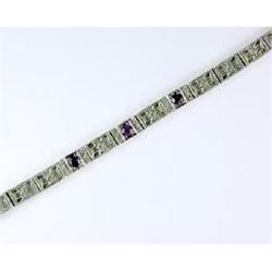 Antique Style FILIGREE Bracelet AMETHYSTS #839048