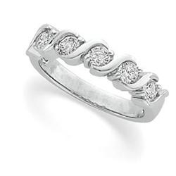  PLATINUM Wedding Band 5 DIAMONDS .50 CTS! #839060