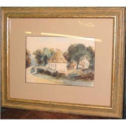 Hut - Wonderful Oil on Canvas Painting #834586