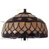 Image 1 : Shade Lamp Stained Glass Vented Cap Geometric #856961