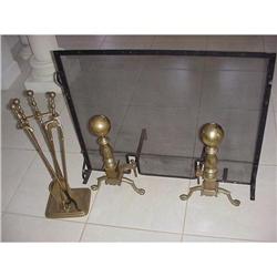 Andirons, Tools & Screen  #856971