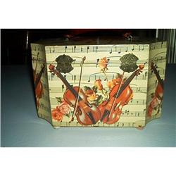 Purse-Bakelite Handle-Decopauge Boxed Purse #880136