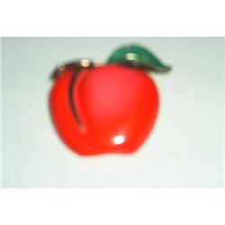 "Pastelli" Signed Enamel Apple Brooch/Pin #880140