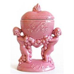 Dermay Pink Ceramic Cherub Powder Jar #880247