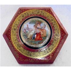 Basco German Porcelain Portrait Powder Jar #880257