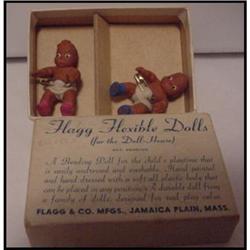 Doll Flagg Rubber Colored Twin Babies MIB #881049