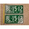 Image 1 : PAIR OF BRAND NEW 1968 ALBERTA LICENSE PLATES