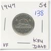 Image 1 : 1947 - 5 CENT - BEAVER DESIGN COIN