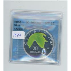 2008 - $20.00 CRYSTAL RAINDROP COIN - RCM - CCCS