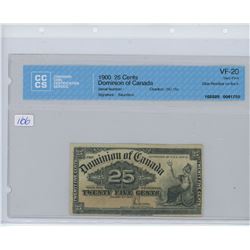 1900 - 25 CENT - BILL - CCCS