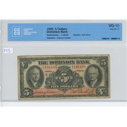 1935 - $1.00 DOMINION BANK BILL - CCCS
