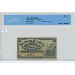 1900 - 25 CENT BILL - CCCS