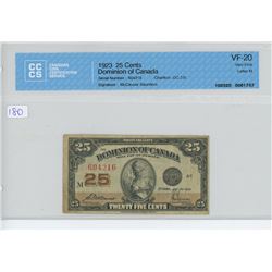 1923 - 25 CENT BILL - CCCS