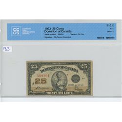 1923 - 25 CENT BILL - CCCS