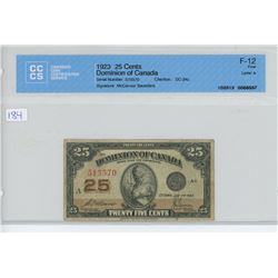 1923 - 25 CENT BILL - CCCS