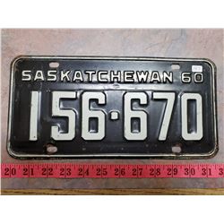 1960 LICENSE PLATE