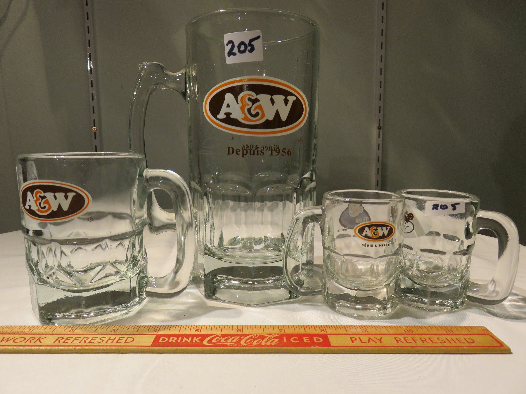 LOT OF 4 A&W MUGS