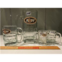 LOT OF 4 A&W MUGS