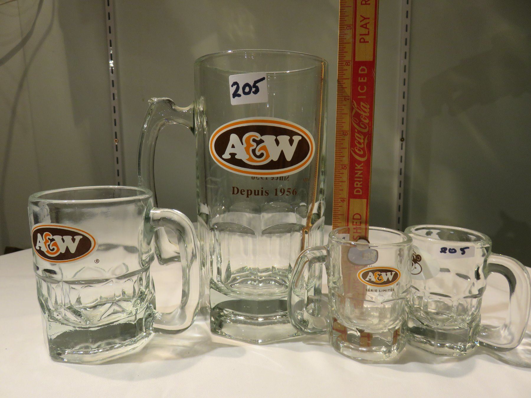 LOT OF 4 A&W MUGS