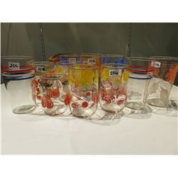 12 JUICE GLASSES 50'S-60'S STYLE