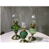 Image 1 : 3 DECORATIVE GREEN PERFUME LAMPS