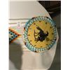 Image 1 : BEADED LEATHER NATIVE CLOCK