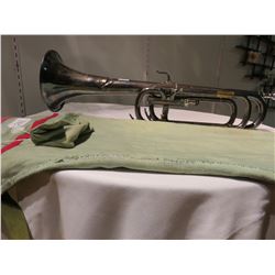 BUGLE MFG. BOOSEY & HAWKES LONDON ENGLAND, SMALL DENT HORN, MILITARY?