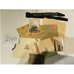 WWII GERMAN SOLDIER LETTER, PICTURES, RATION BOOK CAP TALLIE