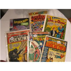 SPIDERMAN, SUPERMAN ETC COMICS