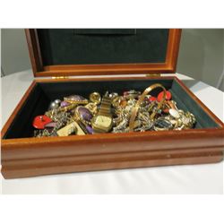 COSTUME JEWELLERY AND JEWELLERY BOX