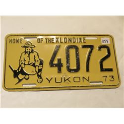 1973 YUKON LICENSE PLATE