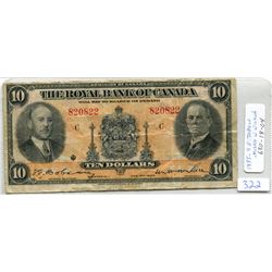 1935 ROYAL BANK OF CANADA TEN DOLLAR NOTE- 630-18-04