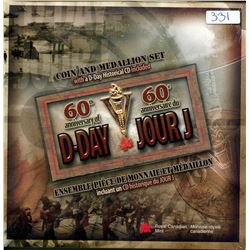 2004 60TH ANNIVERSARY OF D-DAY COIN & MEDALLION SET