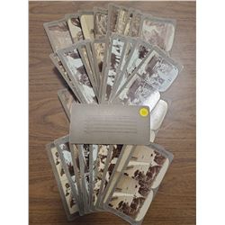 LOT OF 37 OLD STEREOSCOPE CARDS