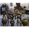 Image 1 : LOT OF BRASS GIRAFFES AND VASES