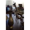 Image 4 : LOT OF BRASS GIRAFFES AND VASES