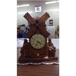 WINDSOR/GIBRALTAR METAL MANTLE CLOCK (WINDMILL)