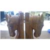 Image 4 : 2 WOODEN HORSE BOOKENDS