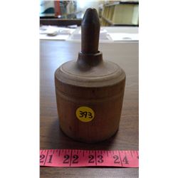 BUTTER PRESS WITH SUN & LEAF DESIGN