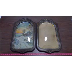 2 CURVED GLASS FRAMES