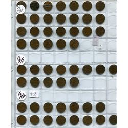 SHEET OF PENNIES 1934, 1935, 1936