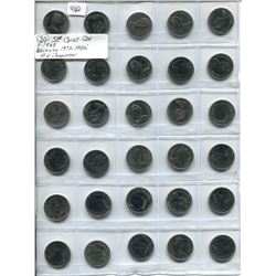 SHEET OF CANADIAN 50 CENTS 1969, 1970'S, 1980'S